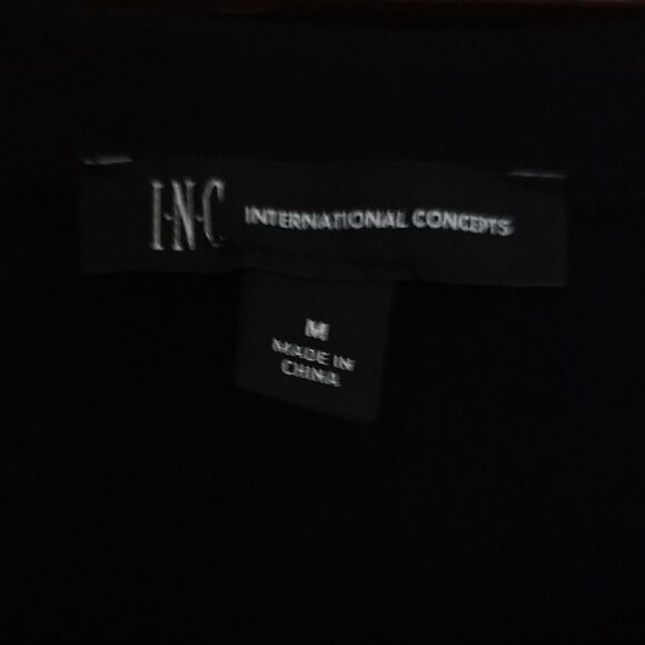 INC International Concept Black Sequin-Embellished Women's Top - Picture 2 of 5